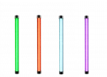 Tubes RGB minimalistes, éclairage d'accentuation pour des scènes audiovisuelles