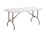 Table de régie pliante blanche montée de 180cm en location