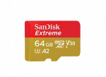 Carte Memoire Micro SD Sandisk Extreme 64 Go V30 Rouge et Beige en location